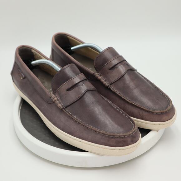 Cole Haan Pinch Weekender Shoes Mens 13 Grey Leather Penny Loafer Slip On - Picture 3 of 16